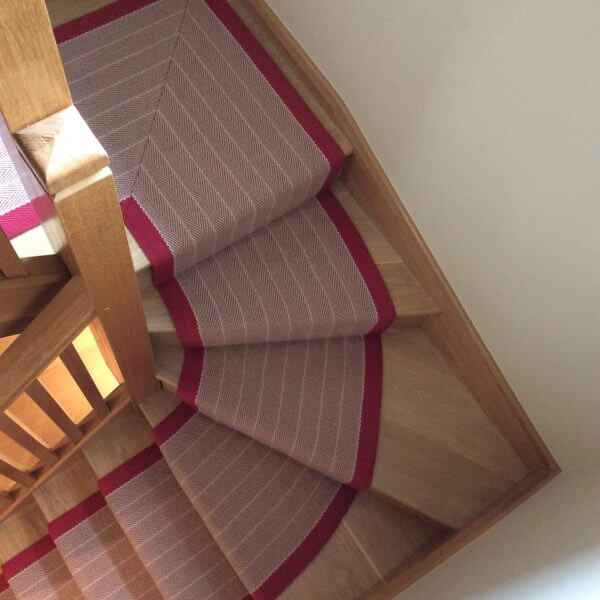 Grey Striped Stair Runner | The Silkroad